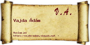 Vajda Ádám névjegykártya